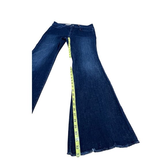 Pilcro Anthropologie Jeans Women Size 31 Flare Bootcut Dark Wash Denim Stretch - Picture 7 of 16